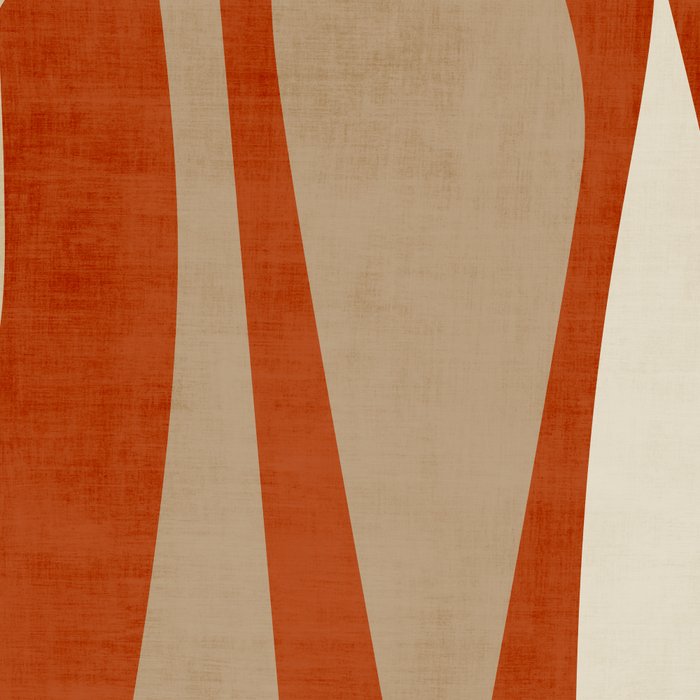 Burnt-Orange Tan Beige Lines Abstract Artwork Coffee Mug Gallery Image 2