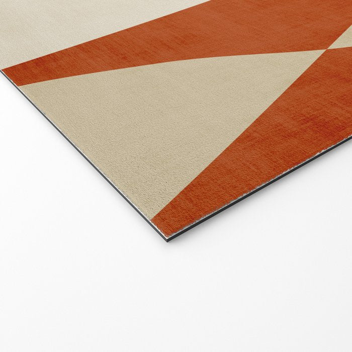 Burnt-Orange Tan Beige Lines Abstract Artwork Welcome Mat Gallery Image 2