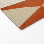 Burnt-Orange Tan Beige Lines Abstract Artwork Welcome Mat Gallery Image 2
