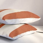 Burnt-Orange Tan Beige Lines Abstract Artwork Pillow Sham Gallery Image 3
