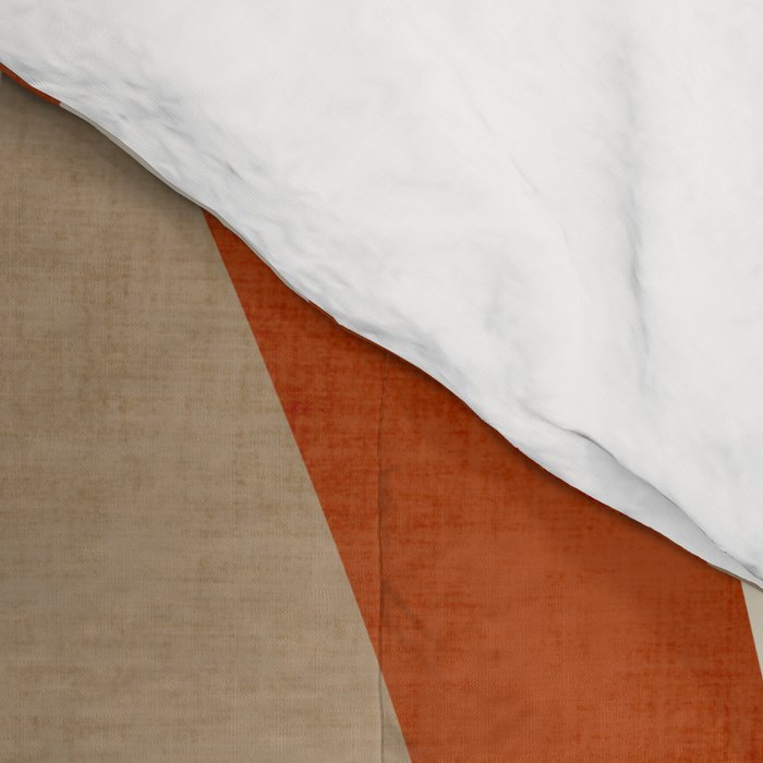 Burnt-Orange Tan Beige Lines Abstract Artwork Comforter Gallery Image 4