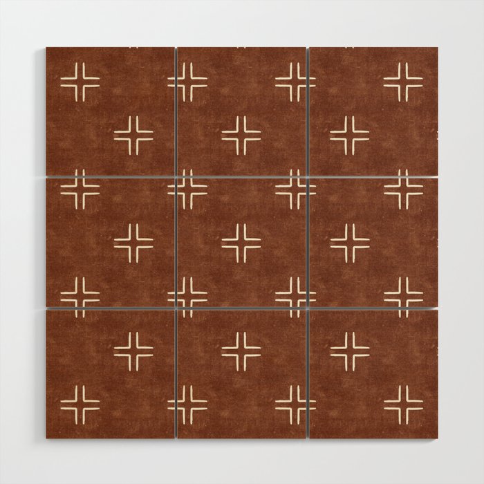 mudcloth crosses - brandywine Wood Wall Art Gallery Image 1