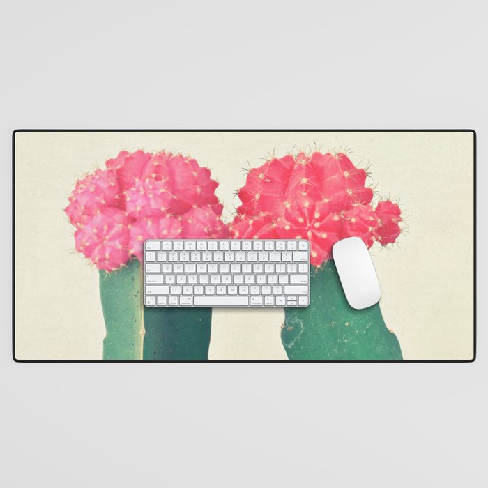 Plaid Cacti Desk Mat Gallery Image 1