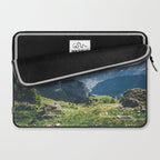 Swiss Alps Summer Landscape - Nature Photography - Jungfrau Mountain Peak Laptop Sleeve Gallery Image 2