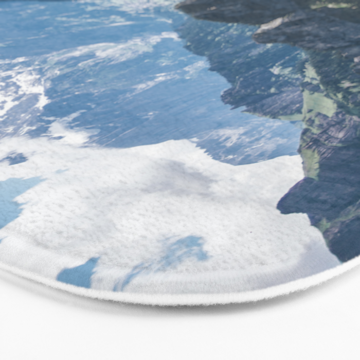 Swiss Alps Summer Landscape - Nature Photography - Jungfrau Mountain Peak Bath Mat Gallery Image 3