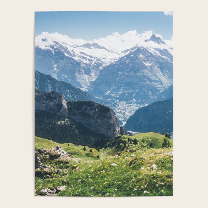 Swiss Alps Summer Landscape - Nature Photography - Jungfrau Mountain Peak Poster Gallery Image 4