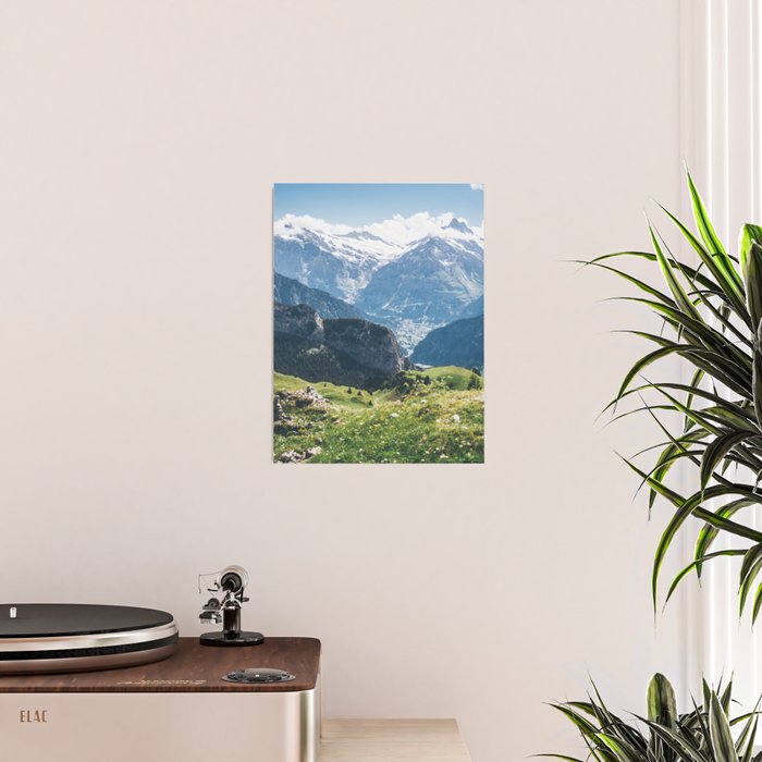 Swiss Alps Summer Landscape - Nature Photography - Jungfrau Mountain Peak Poster Gallery Image 2