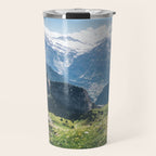 Swiss Alps Summer Landscape - Nature Photography - Jungfrau Mountain Peak Travel Mug Gallery Image 1