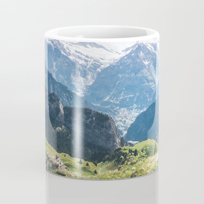 Swiss Alps Summer Landscape - Nature Photography - Jungfrau Mountain Peak Coffee Mug Gallery Image 4