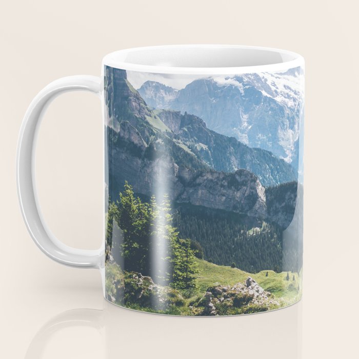 Swiss Alps Summer Landscape - Nature Photography - Jungfrau Mountain Peak Coffee Mug Gallery Image 3