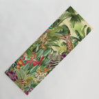 Vintage Tropical Eden on Yellow Yoga Mat Gallery Image 1