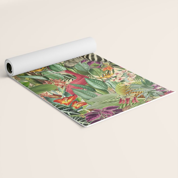 Vintage Tropical Eden on Yellow Yoga Mat Gallery Image 2