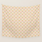 Vintage geometric flower art pattern Wall Tapestry Gallery Image 4