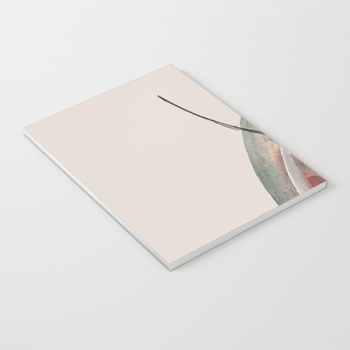 Slow Burn: a pretty, minimal, abstract mixed media piece using watercolor and ink Notebook Gallery Image 3