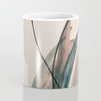 Slow Burn: a pretty, minimal, abstract mixed media piece using watercolor and ink Coffee Mug Gallery Image 4
