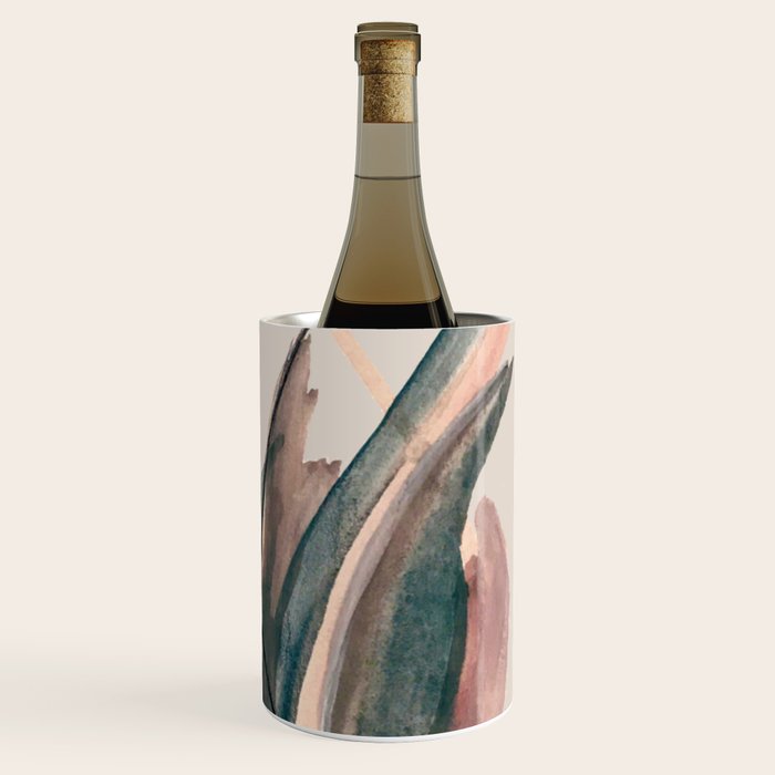 Slow Burn: a pretty, minimal, abstract mixed media piece using watercolor and ink Wine Chiller Gallery Image 3