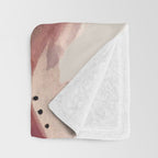 Slow Burn: a pretty, minimal, abstract mixed media piece using watercolor and ink Throw Blanket Gallery Image 3