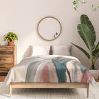 Slow Burn: a pretty, minimal, abstract mixed media piece using watercolor and ink Comforter Gallery Image 3