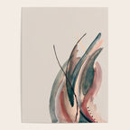 Slow Burn: a pretty, minimal, abstract mixed media piece using watercolor and ink Poster Gallery Image 4