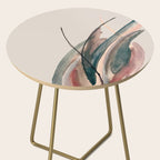 Slow Burn: a pretty, minimal, abstract mixed media piece using watercolor and ink Side Table Gallery Image 2