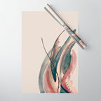 Slow Burn: a pretty, minimal, abstract mixed media piece using watercolor and ink Wrapping Paper Gallery Image 1