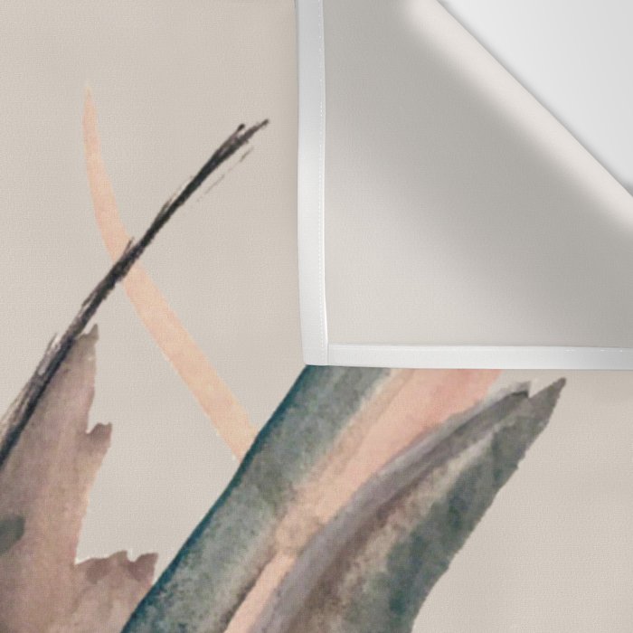 Slow Burn: a pretty, minimal, abstract mixed media piece using watercolor and ink Wall Tapestry Gallery Image 3