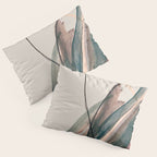 Slow Burn: a pretty, minimal, abstract mixed media piece using watercolor and ink Pillow Sham Gallery Image 3