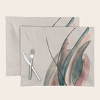 Slow Burn: a pretty, minimal, abstract mixed media piece using watercolor and ink Placemat Gallery Image 1