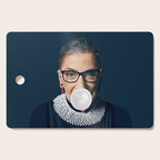 Ruth Bader Ginsburg Blowing White Bubble gum Cutting Board Gallery Image 1