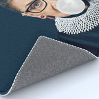 Ruth Bader Ginsburg Blowing White Bubble gum Rug Gallery Image 4