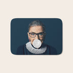 Ruth Bader Ginsburg Blowing White Bubble gum Bath Mat Gallery Image 1