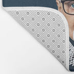 Ruth Bader Ginsburg Blowing White Bubble gum Bath Mat Gallery Image 2