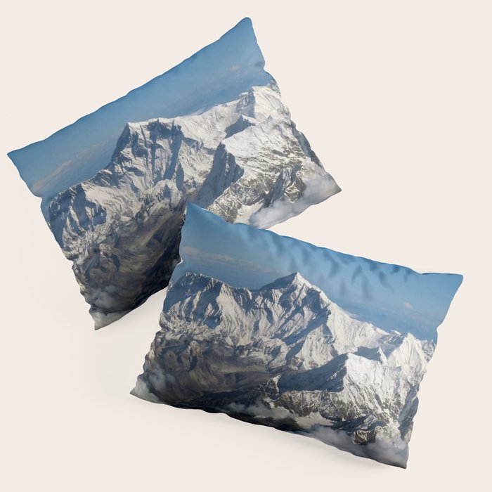 Mount Everest and the Snowy Himalayas, China-Nepal border Pillow Sham Gallery Image 3