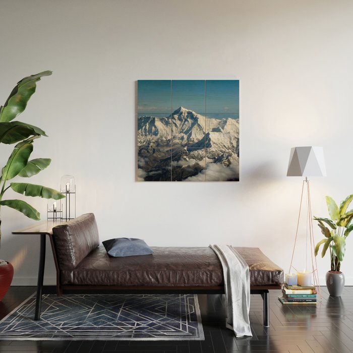Mount Everest and the Snowy Himalayas, China-Nepal border Wood Wall Art Gallery Image 2
