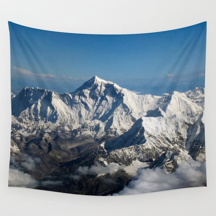 Mount Everest and the Snowy Himalayas, China-Nepal border Wall Tapestry Gallery Image 4