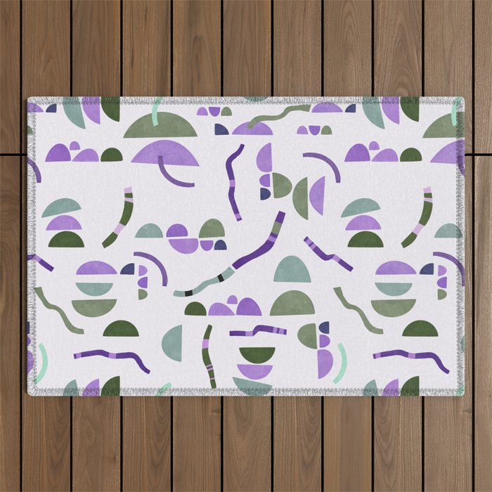 Modern simple shapes pattern LG Outdoor Rug Gallery Image 1