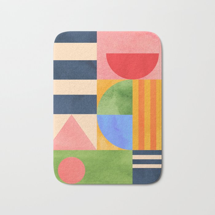 Geometric Shapes 148 Bath Mat Gallery Image 1