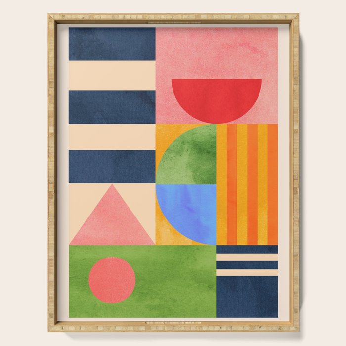 Geometric Shapes 148 Serving Tray Gallery Image 1