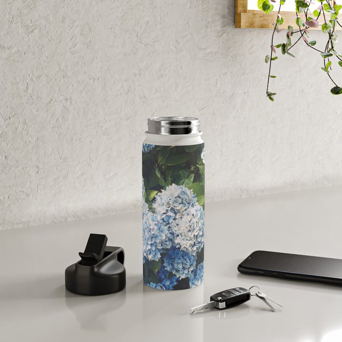 Blue Hydrangea Water Bottle Gallery Image 4
