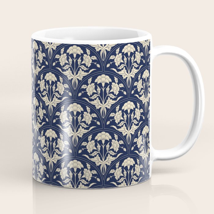 Victorian Botanicals Cornflower In Navy Blue Coffee Mug Gallery Image 1
