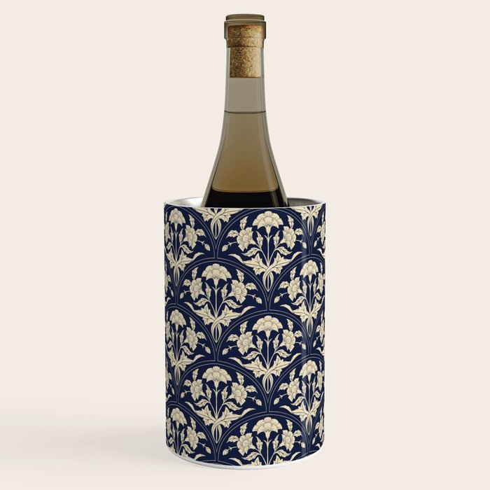 Victorian Botanicals Cornflower In Navy Blue Wine Chiller Gallery Image 1