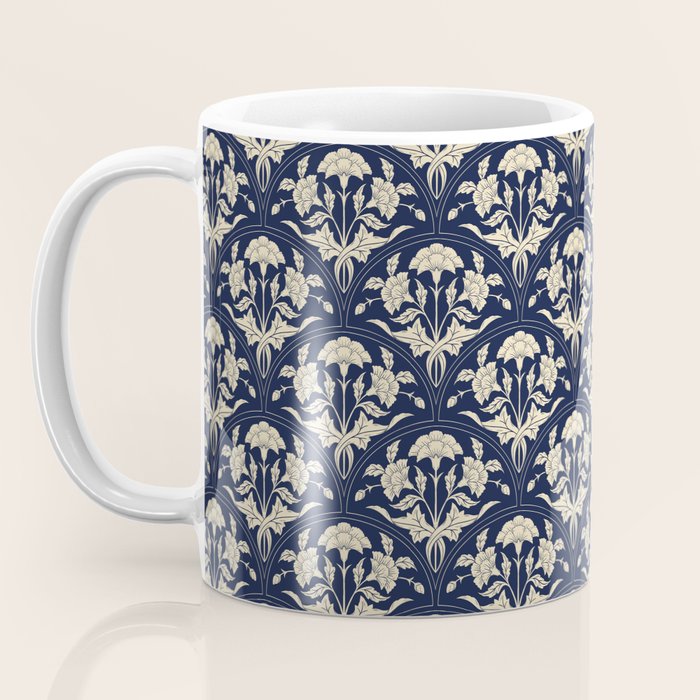 Victorian Botanicals Cornflower In Navy Blue Coffee Mug Gallery Image 3