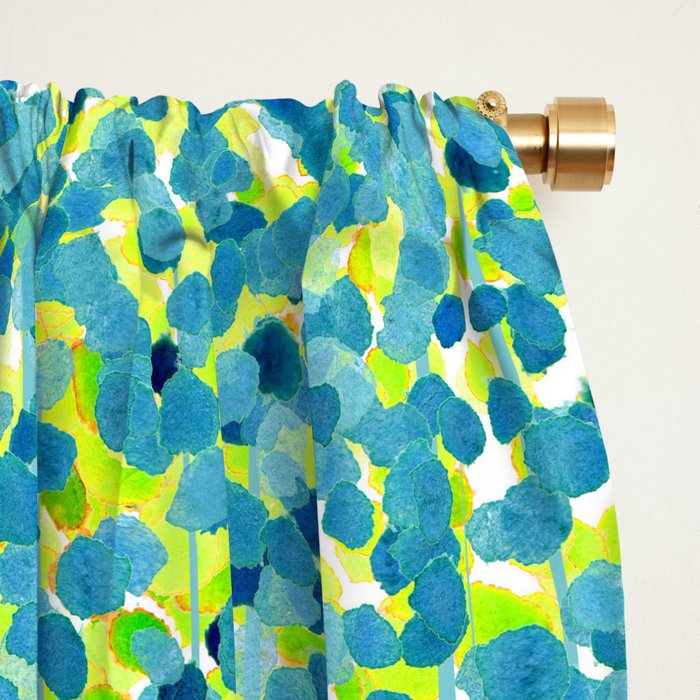 Cat in the garden under willow tree Window Curtain Gallery Image 2