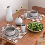 Smiley Face & Checkerboard (Milk Chocolate Colors) Placemat Gallery Image 2