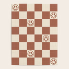 Smiley Face & Checkerboard (Milk Chocolate Colors) Poster Gallery Image 4