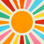 Retro Sunrise: Rainbow Edition Coffee Mug Gallery Image 2