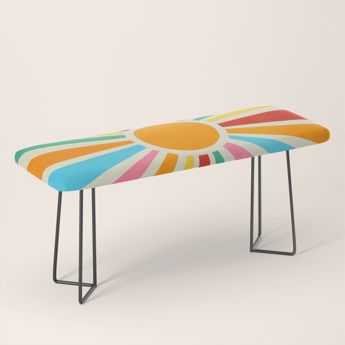Retro Sunrise: Rainbow Edition Bench Gallery Image 1