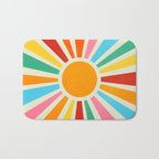 Retro Sunrise: Rainbow Edition Bath Mat Gallery Image 1