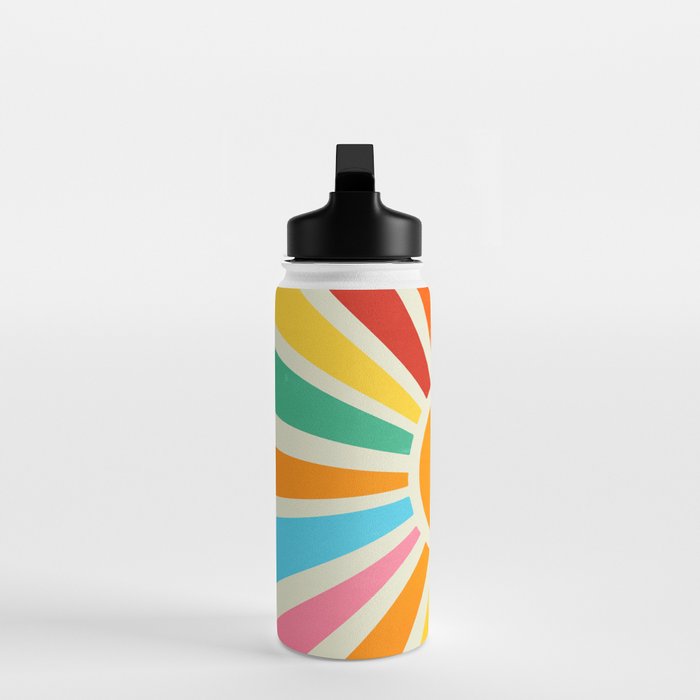 Retro Sunrise: Rainbow Edition Water Bottle Gallery Image 3