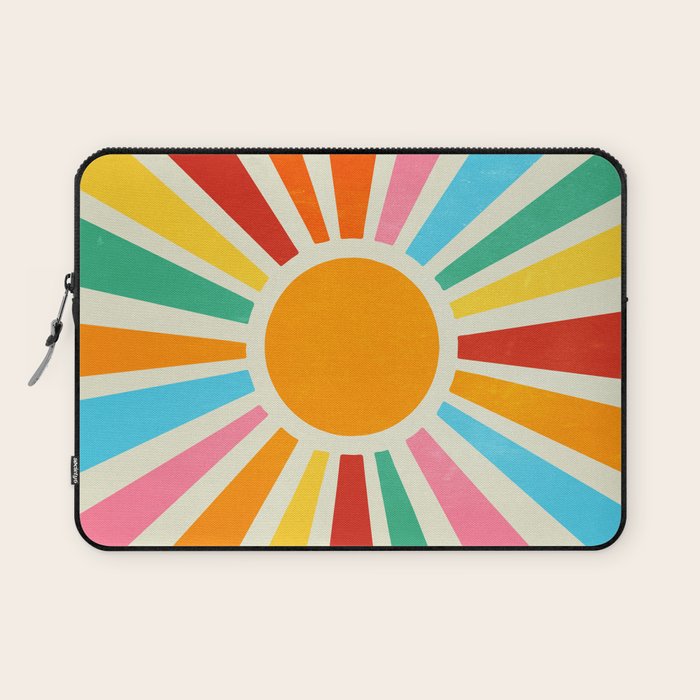 Retro Sunrise: Rainbow Edition Laptop Sleeve Gallery Image 1